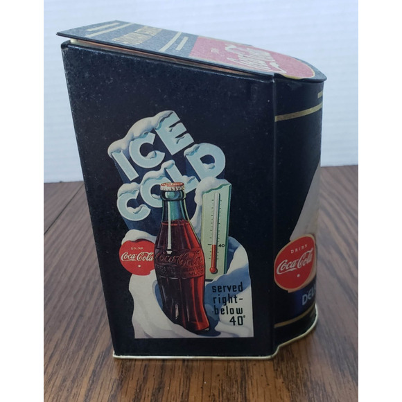 1995 Vintage Coca-Cola Soda Jerk Black and Red Hinged Tin - Picture 4 of 8